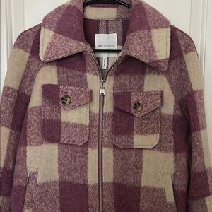 Avec Les Filles Pink and Cream Jacket Cozy Style